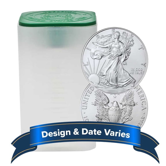 Roll of 20 - $1 American Silver Eagle 1 oz Random Year BU