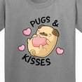 thumbnail image 4 of Inktastic Valentines Day Pugs & Kisses with Hearts Youth T-Shirt, 4 of 5