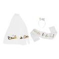 thumbnail image 2 of Faja de novia dorada con diadema, pañuelo para la cabeza, brillo dorado, resistente a la abrasión, banda para novia, decoraciones para fiesta nupcial, 2 of 12
