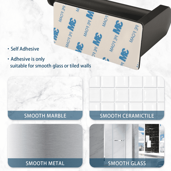 Toilet Paper Holder Self Adhesive, Stainless Steel Rustproof Adhesive Toilet Roll Holder no Drilling
