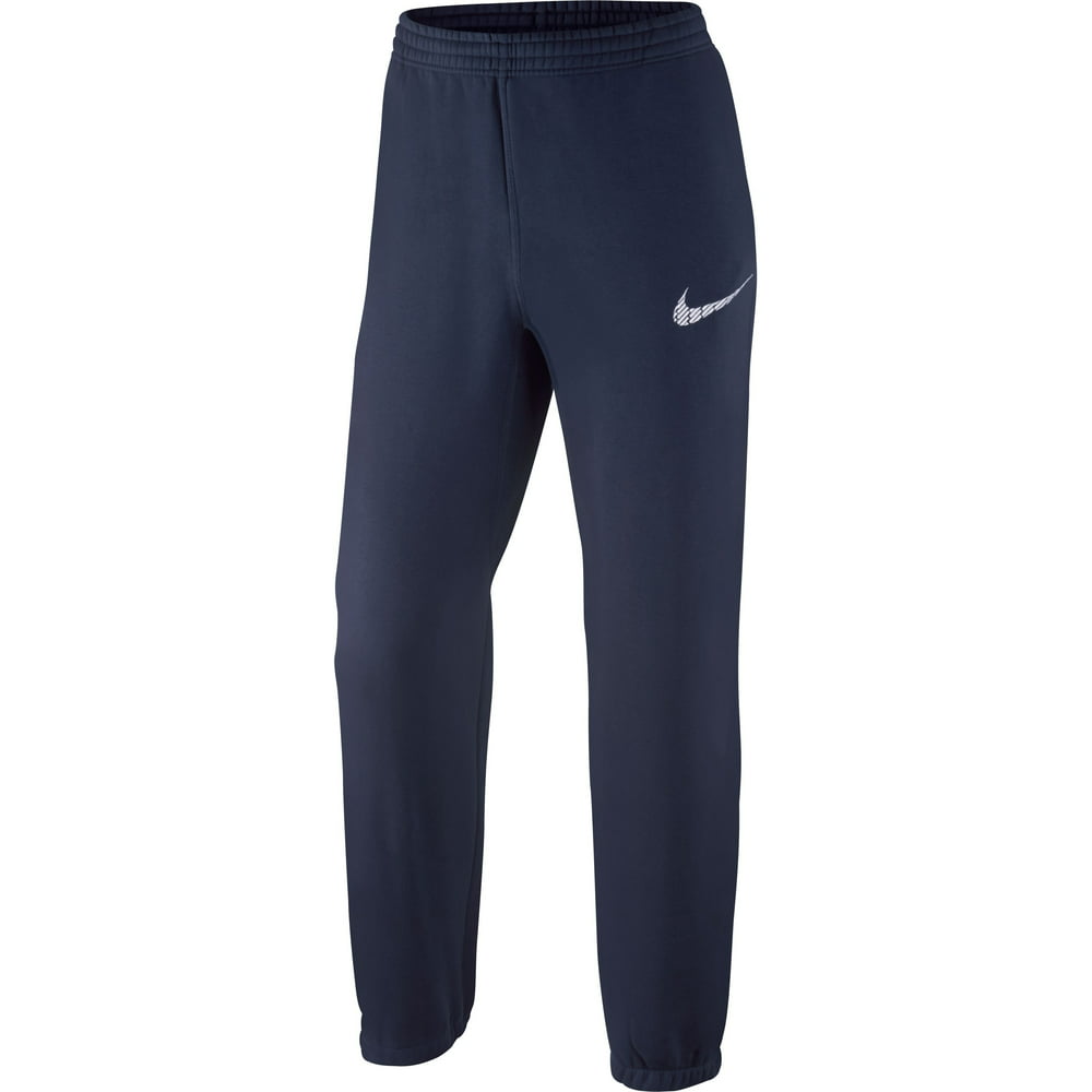 Nike - Nike Men's Club Swoosh Fleece Pants Midnight Navy/White Medium ...
