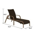 thumbnail image 6 of COSCO Outdoor Living, SmartWick, Patio Chaise Lounge, Dark Brown, 6 of 9