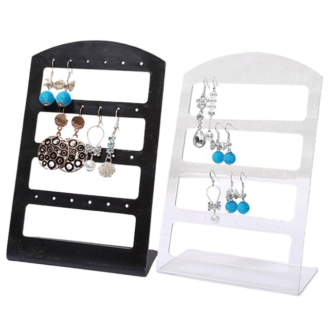 Earrings Organizers Acrylic Large: 2PCS Earrings Holders Jewelry Display Stands
