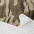 thumbnail image 5 of Manfei Abstract Camouflage Quilt Full, Mid Century Camo Full Bedspread Sets, Coyote Brown, 3 Pieces, 1 Coverlet and 2 Pillowcases, 5 of 7