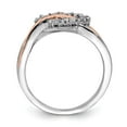 thumbnail image 2 of Sterling Silver and Vermeil Polished CZ Heart Ring, 2 of 6