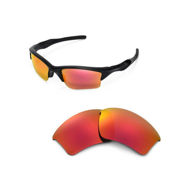 Walleva Fire Red Replacement Lenses for Oakley Half Jacket  XL Sunglasses  