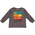 thumbnail image 3 of Inktastic Eat Sleep Jiu Jitsu Repeat Boys or Girls Long Sleeve Toddler T-Shirt, 3 of 5