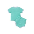 thumbnail image 2 of Seyurigaoka Children Clothes Set, Rainbow Embroidery Pattern T-shirt and Shorts, 2 of 8
