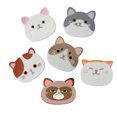 thumbnail image 1 of Juego de 6 posavasos de silicona con forma de gato, con superficie aislante de goma, flexible, duradero, antideslizante, para bebidas, cerveza, ideas de regalo, 1 of 5