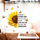 thumbnail image 4 of Un conjunto de pegatinas de pared de girasol, pegatinas de palabras encantadoras para cocina, dormitorio, sala de estar, 4 of 5