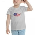 thumbnail image 3 of Usa Map Flag Cute Toddler T-Shirts for Boys Girls (Gray, Youth XL), 3 of 5