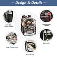 thumbnail image 5 of PVC Transparent Backpacks Clear Backpack for Travel and Outings Mushroom and Crescent Moon, 5 of 7