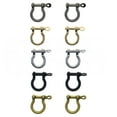 thumbnail image 1 of 10 piezas grillete de arco hebillas de llavero aro sujetadores hechos a mano anillos de Metal D Clips de pulsera para collares de cuero DIY, 1 of 8