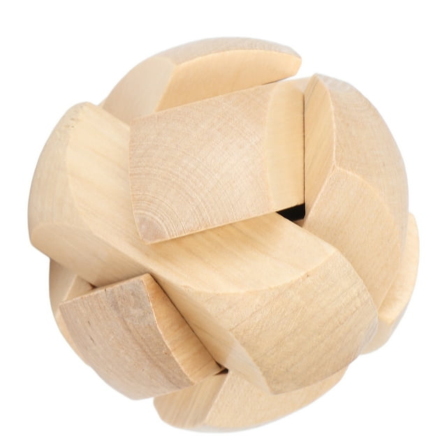 Unlock Interlock Puzzle Toys, Preventing Alzheimer Relieve Stress Football Shape Wooden Brain Teaser Puzzles Improve Intelligence For Adults