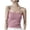 Pink, variant on Japanese and Korean Top with Cups for Women [3D Honeycomb Shawl・ Effect] [long Design] Highly Elastic Soft Sweat Absorbent and Seamless Lacy Top Women Lace Undershirt Girl Crop Top 90s Top