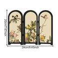 thumbnail image 2 of vlrwzc Mini Folding Screen, 3 Panel Divider, Chinese Style Vintage Desktop Folding Screen Feng Shui Ornaments for Home Office New Year Decoration, 2 of 7