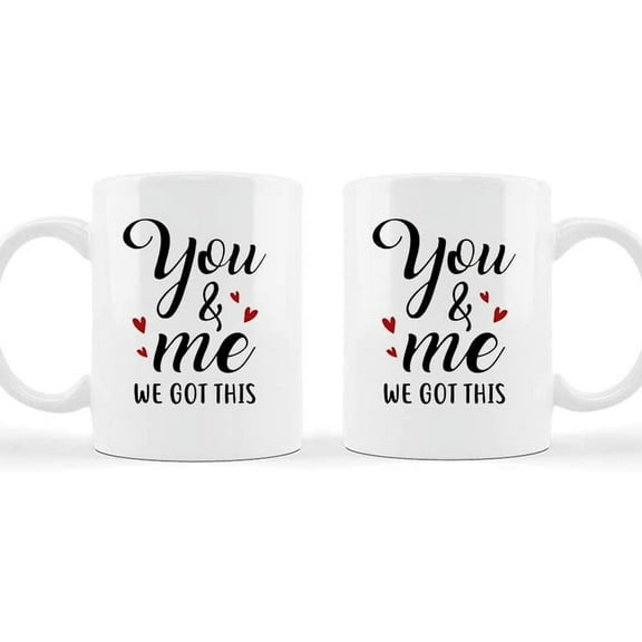 Mugs Cute Couple Gifts Novelty Coffee For Couple From Boyfriend Girlfriend Romantic Quotes Saying For Couple Mini Heart White Ceramic 11 15oz Cup Gifts For Men Women On Valentines Anniversary