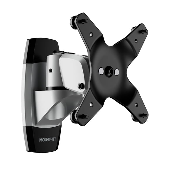 Mount-It! Single Monitor Wall Mount | Fits 13-34 Inch Monitors | TAA Compliant | Silver