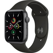 Apple Watch SE 44mm Space Gray Aluminum - Black Sport Band MYDT2LL/A (Refurbished)
