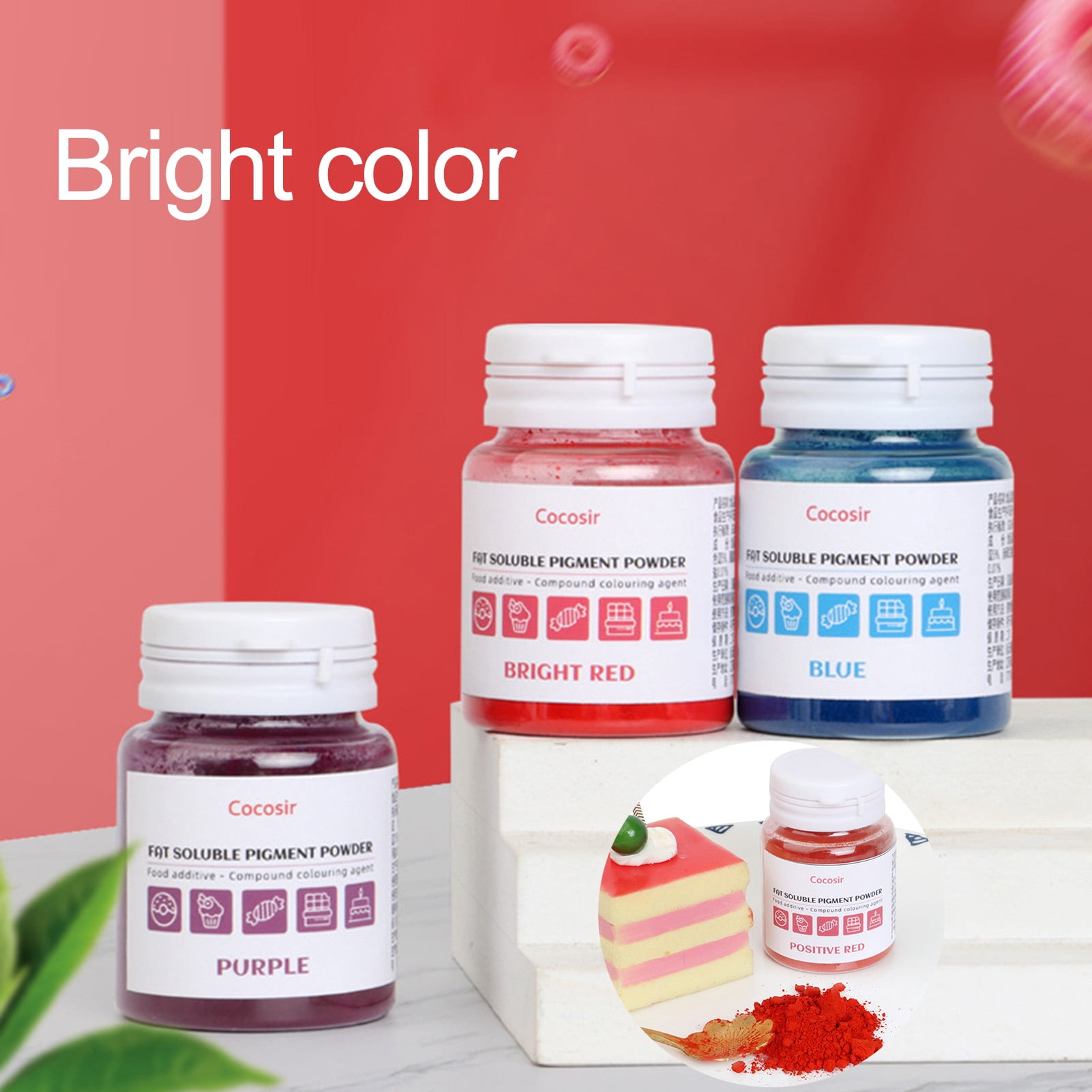 Food Color Powder- 10g/20g, Food Grade, Odorless, Oil Soluble, Highly ...