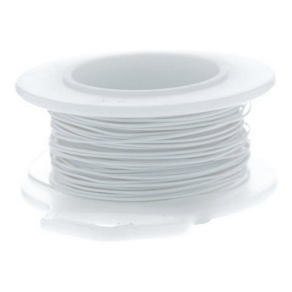 24 Gauge Round Silver Plated Ultra White Copper Craft Wire - 60 ft