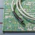 thumbnail image 3 of SAFAVIEH Courtyard Charlie Abstract Indoor/Outdoor Runner Rug, Green Blue/Ivory, 2'3" x 8', 3 of 8