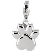 VSIRIUS Sterling Silver Paw Print Charm 84789:102:P