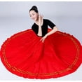 thumbnail image 3 of Adult Long Spanish Belly Dance Skirt Circle Dance Skirt Paso Doble Female, 3 of 5
