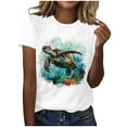 thumbnail image 2 of Njoeus Graphic Tees for Women Y2K Tops Women Funny Graphic Tees Casual Beach Hawaiian Shirts Women Workout T-Shirt Printed Cute Tops Summer Vacation Vintage Tshirt Trendy Blouse S-5Xl （Available In Pl, 2 of 4