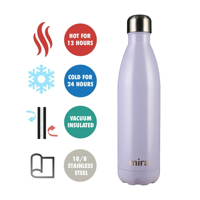 24 oz Stainless Steel Insulated Water Bottle - Purple