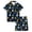 C32 Dark Green, variant on CONZONE Halloween Girls Pajamas Set Toddler Girls Printed Short Sleeve Button Down Tops and Shorts Hallowmas Sleepwear Soft 2 Piece Pjs Set for Girls Size 3-4 Years