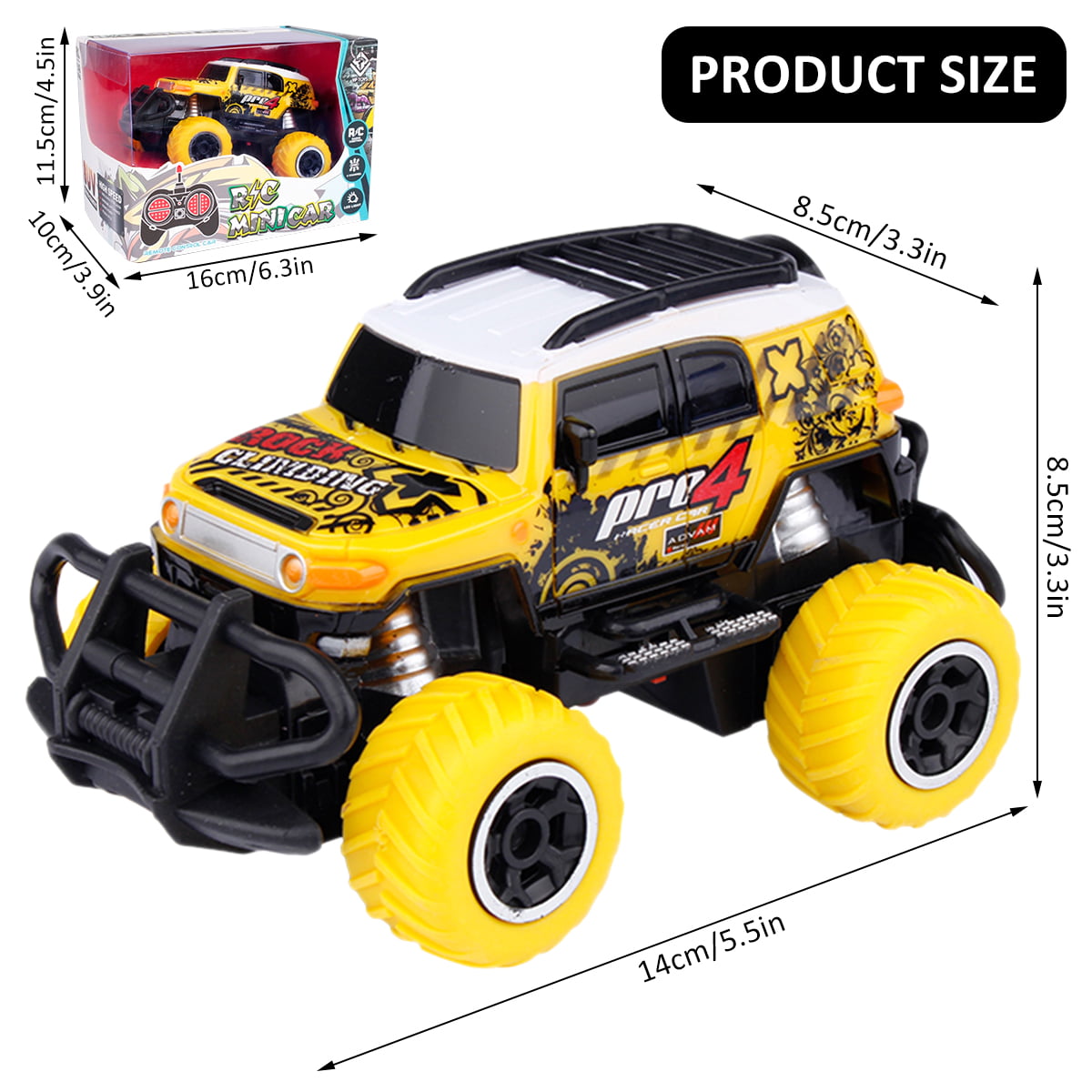 1:43 2.4G 4WD RC Car Remote Control High Speed Electric Toy Truck Christmas Gift 