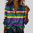 thumbnail image 5 of Chandails à Manches Longues pour Femmes sous Blouses Médicales Imprimé Carnaval Col Rond Décontractés Superposition Hauts Doux Tenue Quotidienne, 5 of 5