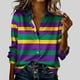 thumbnail image 1 of TaTaai Ladies Carnival Print Polyester Shirt Long Sleeve Round Neck Casual Lightweight Blouse Asian Size Small Fit Gift, 1 of 5