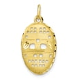 thumbnail image 1 of 10k Yellow Gold Hockey Goalie Stick Puck Glove Mask Necklace Charm Pendant Sport, 1 of 5