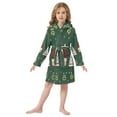 thumbnail image 6 of FORMRS Niños Bathrobe Unisex Hooded Robe Soft Plush Pajamas Sleepwear, Size 10-12T, Christmas Santa Hats, 6 of 7