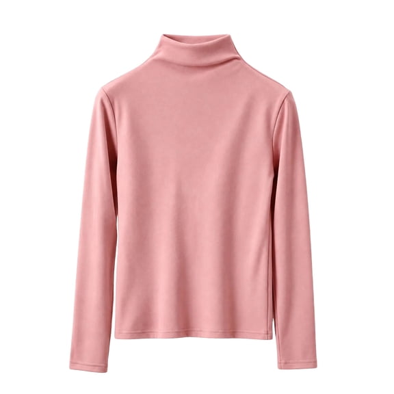 LUVDA Brushed Fleece Base Layer for Women Long Sleeve Mock Neck Slim Fit for Winter