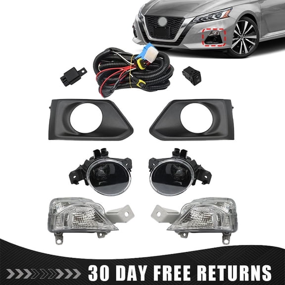 Pair For 2019-2022 Nissan Altima LED Fog Lights Turn Signal Lamps DRL RH&LH