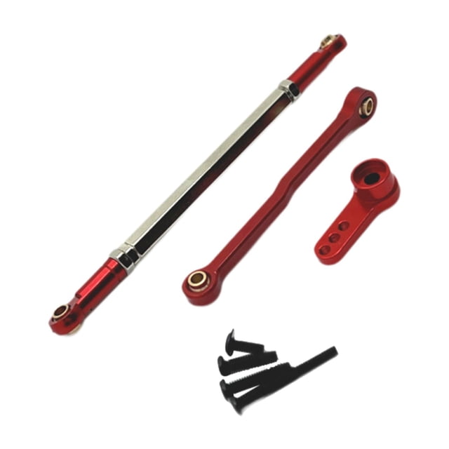 tamizeot Versatile RC Steering Servo Metal Link Rods Suitable For 1/12 RC Cars Including MN168 MN82 Car Push Rod LC79 MN78 red