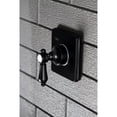 thumbnail image 2 of Kingston KS3040BAL Heirloom Single-Handle Three-Way Diverter Valve with Square Trim Kit in Matte Black, 2 of 9