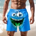 thumbnail image 2 of RMGVDSD Mens Shorts Graphic Breathable Beach Shorts For Men Lightweight Summer Drawstring Elastic Waist Casual Shorts With Pocket Casual Gym Shorts, 2 of 4