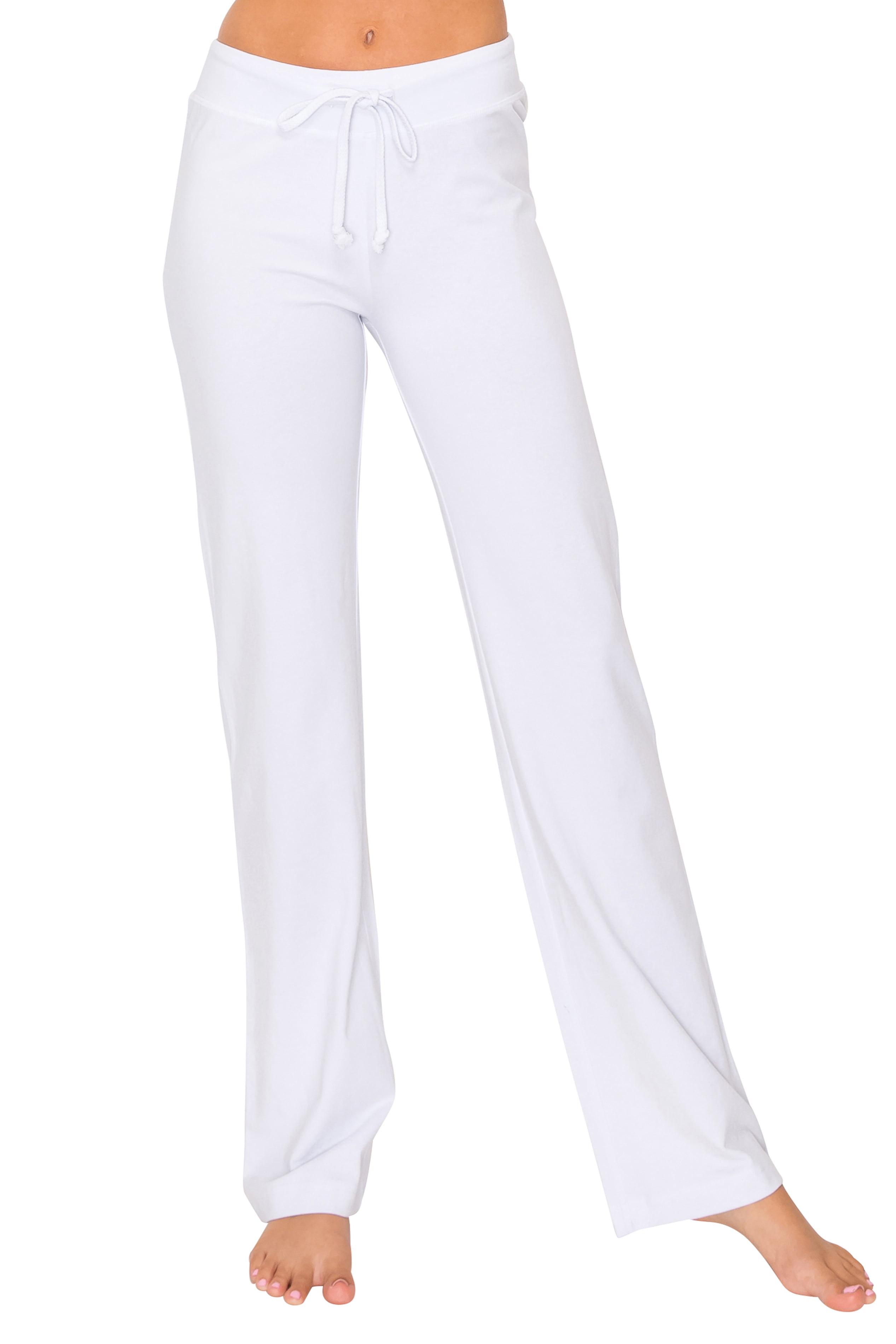 EttelLut - Women's Joggers Pajama - Comfy Cotton Pants- White XL