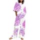 thumbnail image 2 of ICHUANYI Clearance Women's Summer Suit Fashion Short Printing Color Trousers Casual Two-Piece Suit(Pink, XL) ICHUANYI WER2023081402566, 2 of 5