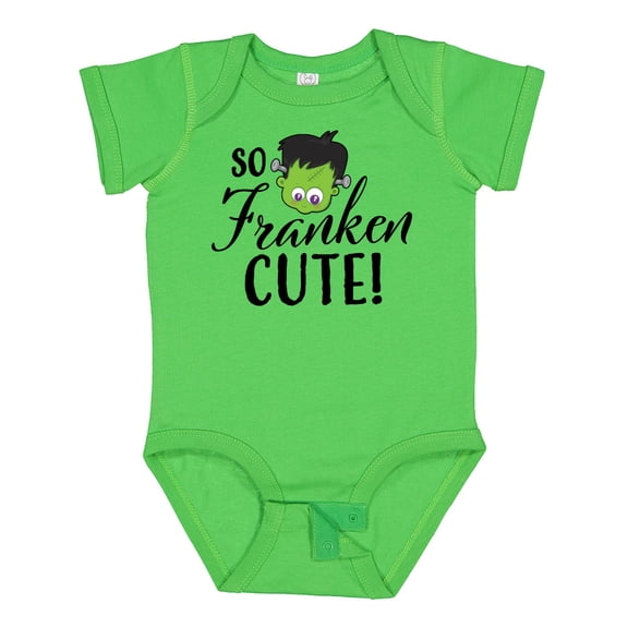 Inktastic Halloween So Franken Cute Boys or Girls Baby Bodysuit