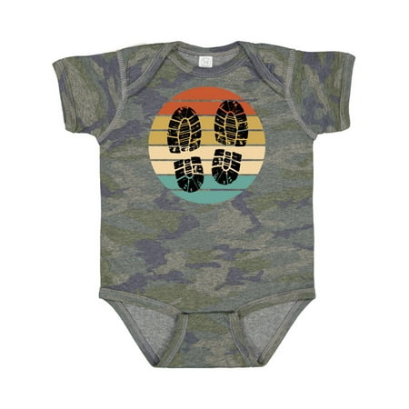 

Inktastic Hiking Boots Retro Sunset Gift Baby Boy or Baby Girl Bodysuit