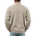 thumbnail image 4 of Men's Corduroy Mock Neck Zip Up Jacket Cardigan Sweatshirt for Fall Outfits Stand Collar for Casual Cool Weather, 4 of 6