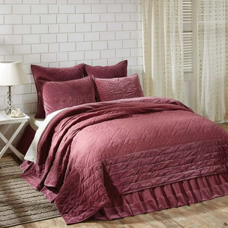 Vhc Brands Farmhouse Bedding Eleanor Purple Quilt Queen Mauve