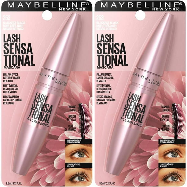 Mascara de pestañas Maybelline Sensational Lavable Negro Intenso 2 x 9.5ml