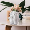 thumbnail image 3 of Angel Statue Crafted Head Pot with Drainage Hole Resin Vase Flower Vase Flowerpot for Home Desktop Ornament Decoration Crafts White, 3 of 8