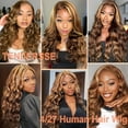 thumbnail image 6 of Loose Body Wavy, Glueless 6X5 HD Lace, 200 Density Body Wave Human Hair Wig, Ombre Brown Blonde 4/27# 26inch, 6 of 9
